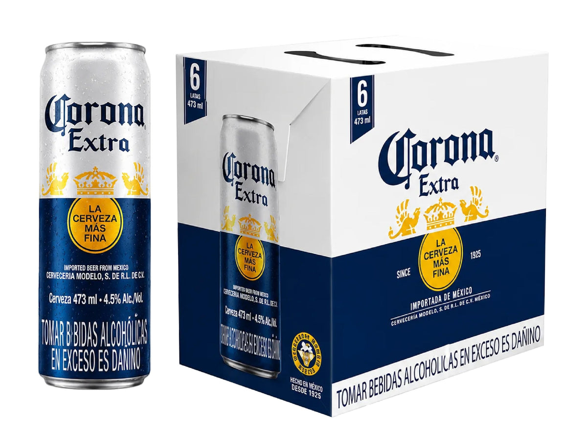 Six Pack Corona Extra Lata 473 ml