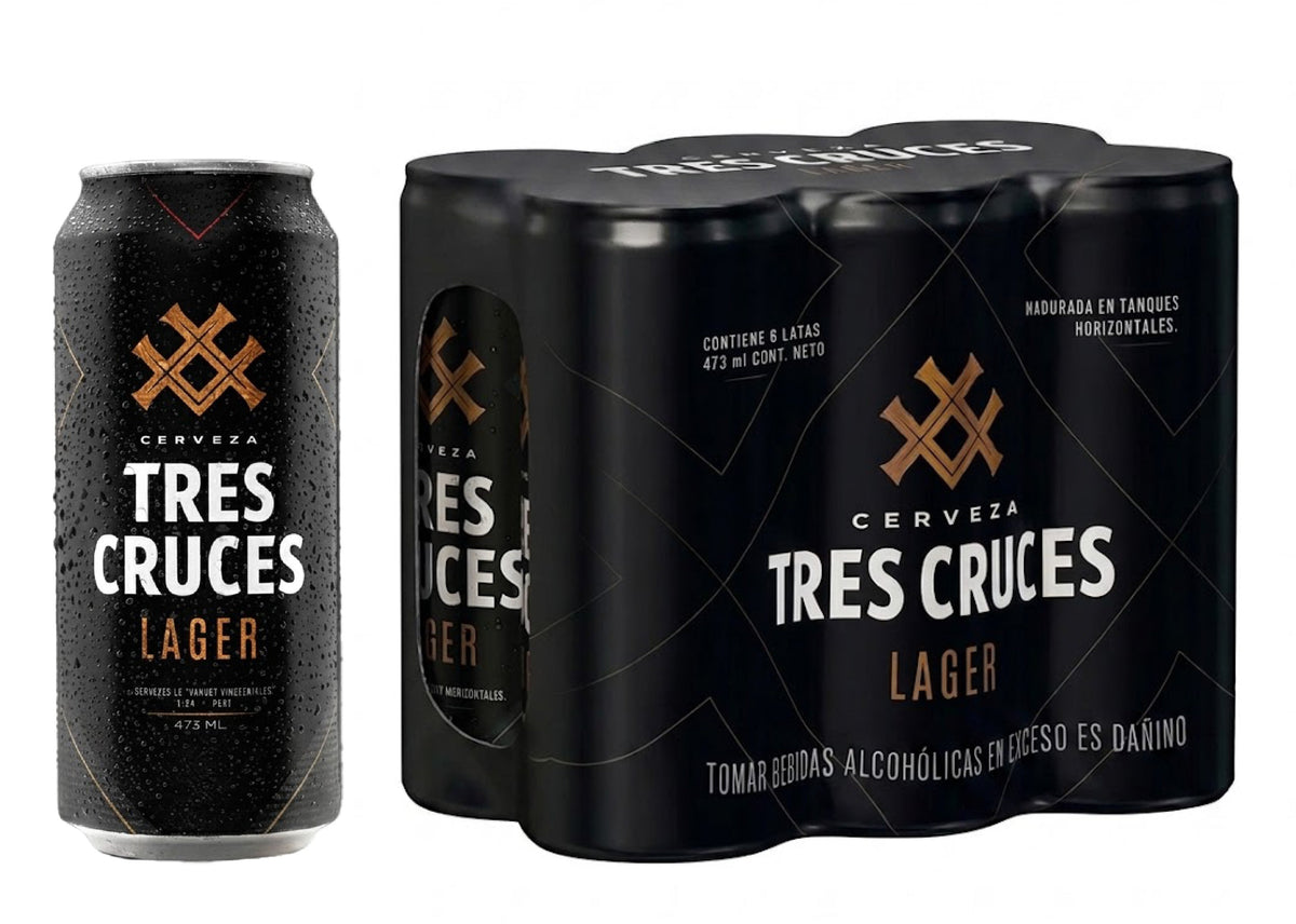 Six Pack Tres Cruces Lager Lata 473 ml