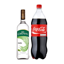Cartavio Limón Botella 750 ml + Coca Cola 1.5 l