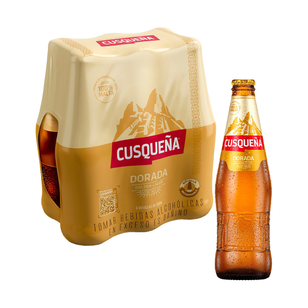 Six Pack Cusqueña Dorada Botella 310 ml